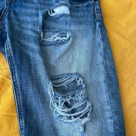 Royal 7even Distressed Blue Denim Jean Shorts 32 - Picture 3 of 6